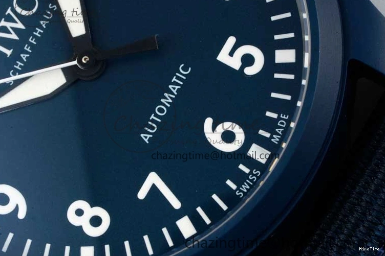 MIROTIME 0209 Mark XVIII IW328101 Blue Ceramic M+F 1:1 Best Edition Blue Dial on Blue Nylon Strap A Efficient 7066